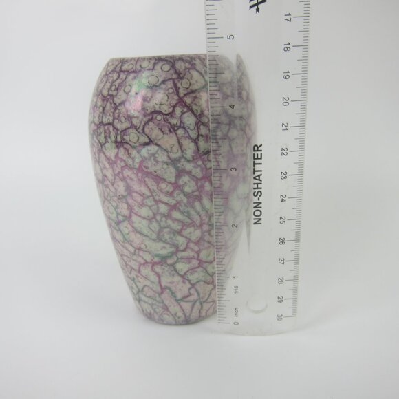 Antique Weller Pottery Cloudburst Vase 5" Lustre Mottled Purple Art Deco 1920s - Picture 12 of 13